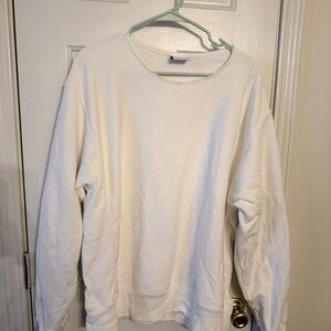 Champion Womens White Crewneck Sweater